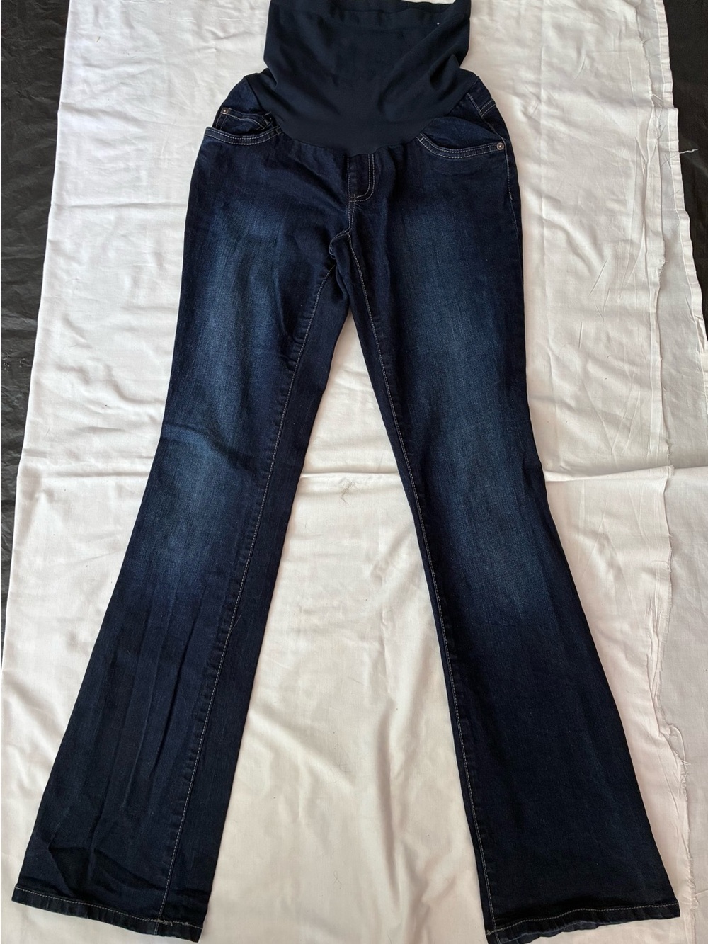 Indigo Blue Dark Blue Maternity Bootcut Jeans/ small/ 5 pockets